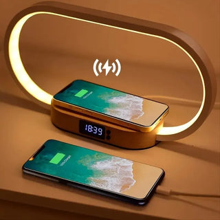 Multifunction Wireless Charger Pad Stand Clock LED Desk